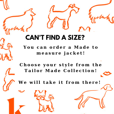 Small Dogs - Tailor Made Rain jacket | Winter Coats | Kizzou - Sustainable dog wear | Handmade Dog Wear | Kizzou