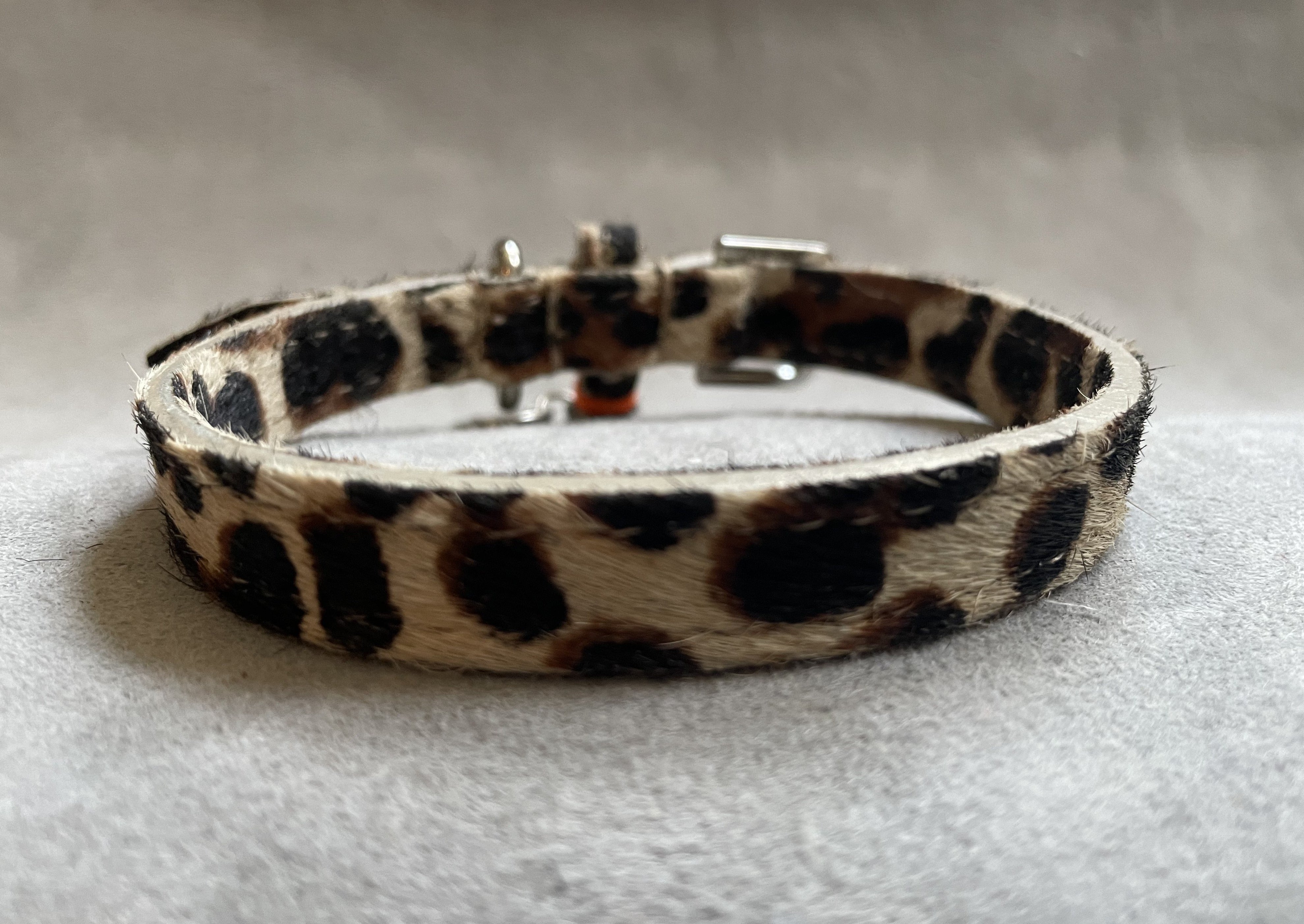 Leather Collar - Leopard Print