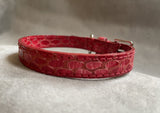 Leather Collar - Dark Pink