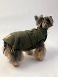 Medium size  dog wearing a Kizzou winter jacket is adjustable to fit different dog body shapes, easy to put on and made of quality materials.